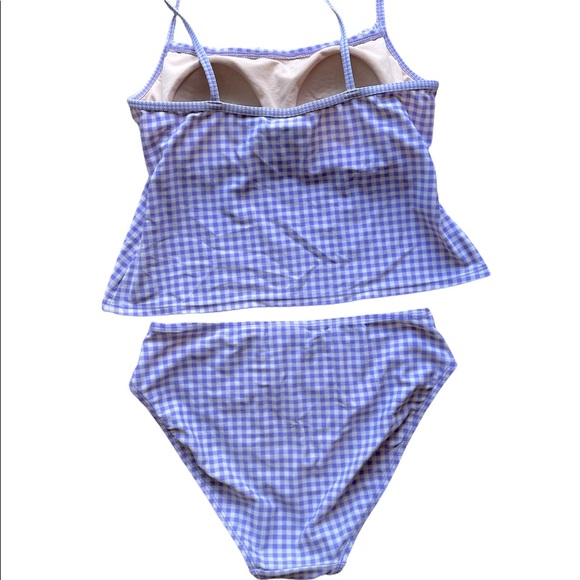 Carolina Blues by Carolina Colours Purple Gingham Tankini Bikini | Women’s Small - Picture 2 of 5